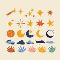 Star Sky and Nature Object vector