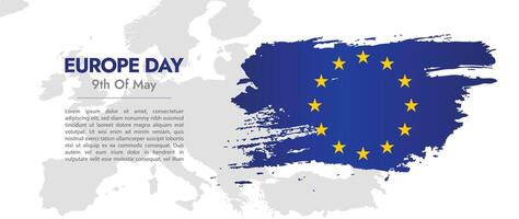 Stylish EU Flag Banner with a Contemporary and Artistic Touch vector