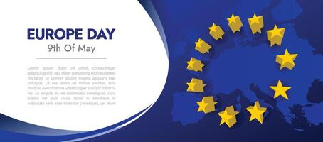 Classic Blue and Gold EU Banner Representing Unity and Strength vector