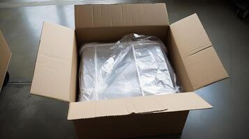 fragile white corrugated box photo