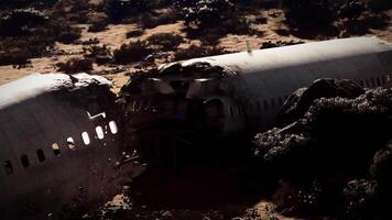Plane wreckage in remote area after devastating crash video