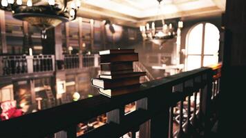 Explore the timeless elegance of an old library filled with books video