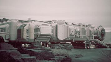 Futuristic Spaceship on Mountain Peak video