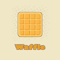 Square Waffle Cartoon Drawing Design vector