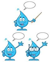 Educational Water Drop Collection with Text Space vector