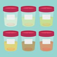 Urine test color chart vector
