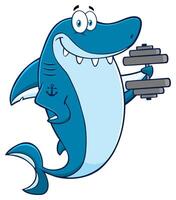 Strong Shark Exercising with Weights vector