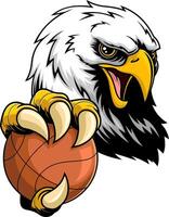 Angry Eagle Mascot with Claws and Ball vector