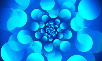 Dynamic shapes composition circle pattern blue background. soft color. vector