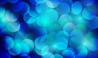 Abstract round blue background. soft light bokeh circle pattern. shiny light. vector