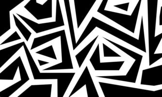 Retro black and white geometric pattern background, triangle and square lines art. trendy style. vector