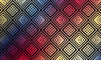 Ethnic geometric and ethnic oriental pixel pattern design. gold and red motifs square ethnic pattern. soft color. vector