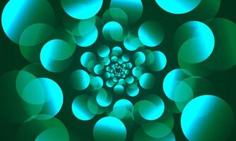 Dynamic shapes composition circle pattern green background. round circle. vector