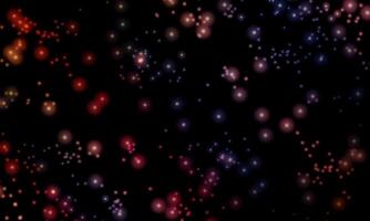 Bokeh lights effect on black background. Christmas background of shining dust colorful stars light sparkle. vector