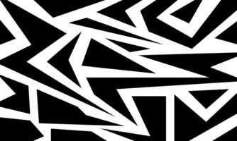 Retro black and white geometric pattern background, triangle and square lines art. street art. vector