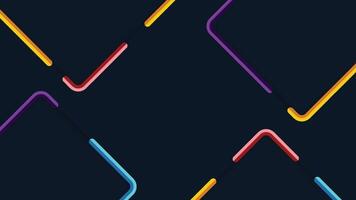 Geometric Neon Lines on Dark Background vector