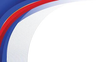 Modern blank background with blue and red curved border vector