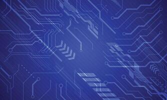Abstract blue circuit board technology background vector