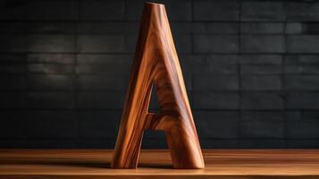 rustic wood alphabet photo