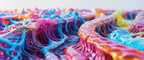Intricate channels showcase mesmerizing displays of color and texture as abstract liquid plasma flows through photo
