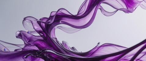 Swirling purple liquid abstract background texture design. photo
