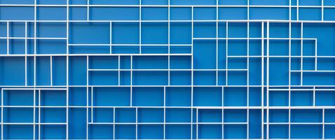 A blue background with a grid of squares and lines photo