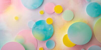A blurry image of circles in various sizes and colors photo