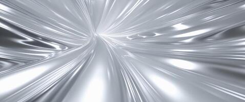 Silver metallic gradient background with shimmering light reflections photo