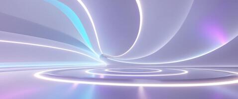 Glowing Concentric Circles Futuristic Technology Background Abstract Digital Art photo