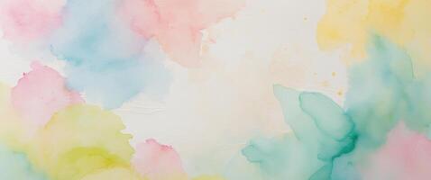 Colorful watercolor ink abstract background in pastel colors photo