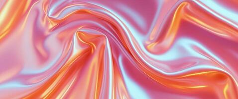 Smooth metallic texture on abstract warm toned background photo