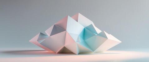 Abstract Hexagonal Geometric Crystal Structure Design. photo