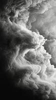 A black and white photo of clouds