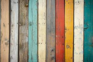 Colorful wooden wall background photo