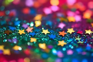 Colorful stars on a colorful background photo