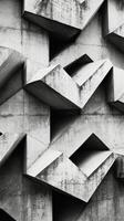 Black and white photo of a concrete wall