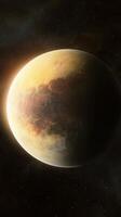 An artist's rendering of a planet in space photo