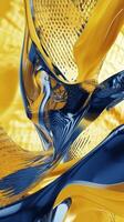 A blue and yellow abstract background photo