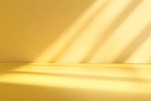 Yellow Surface with Sunlight Shadows photo