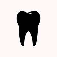 This is a Tooth silhouette on white background vector