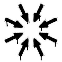 Spray Painted Graffiti Multiple arrow direction icon isolated on white background vector