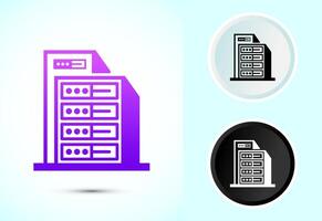Data center icon design. Data server icon vector