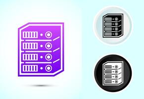 Data center icon. Computer server icon design illustration vector
