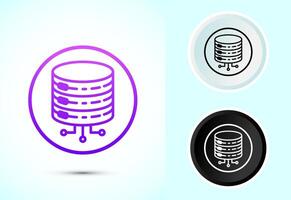 Data center icon design illustration. Computer server icon vector