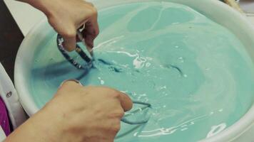 Handmade Art Paint in a Bucket in Ceramic Workshop video