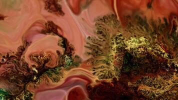 Colorful Ink Spread Chaotic Shapes Patterns on Surface video