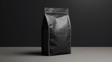 sleek coffee bag mock up photo
