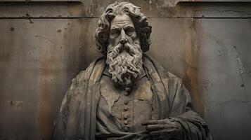 statue old stone texture photo