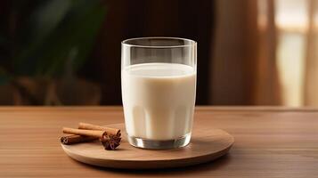 garnish glass of soymilk photo