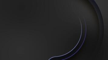 Looping black circle animated abstract geometric monochrome background with empty place for logo or product promotion video